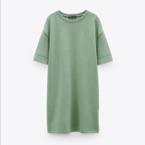 NWOT ZARA Basic Dress TRF Green